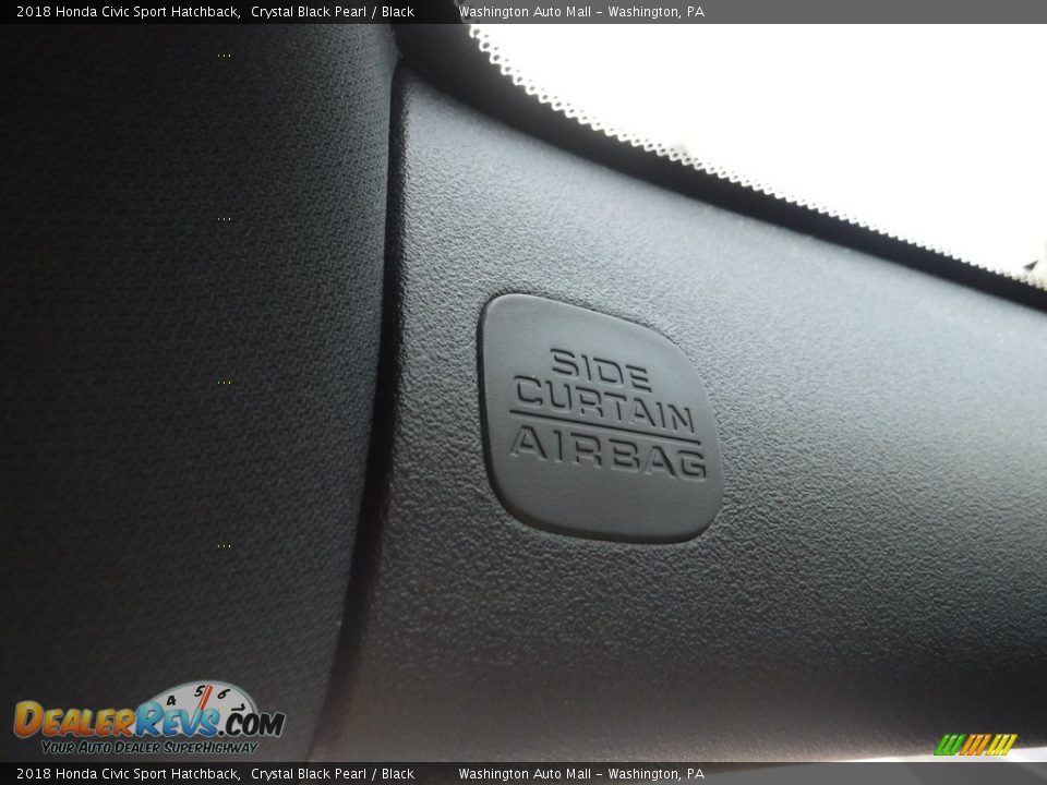 2018 Honda Civic Sport Hatchback Crystal Black Pearl / Black Photo #14