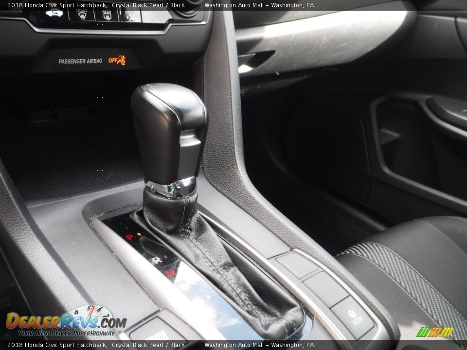 2018 Honda Civic Sport Hatchback Crystal Black Pearl / Black Photo #15