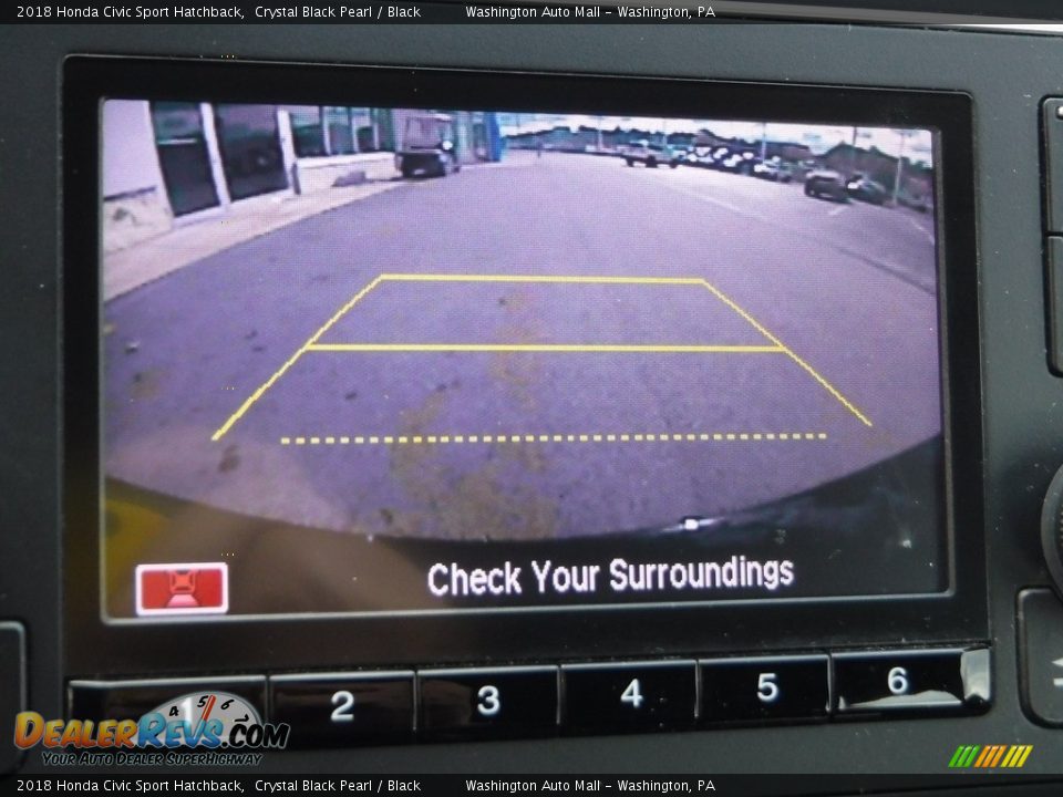 2018 Honda Civic Sport Hatchback Crystal Black Pearl / Black Photo #17