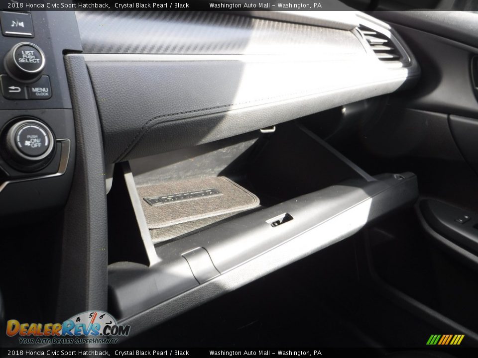 2018 Honda Civic Sport Hatchback Crystal Black Pearl / Black Photo #20