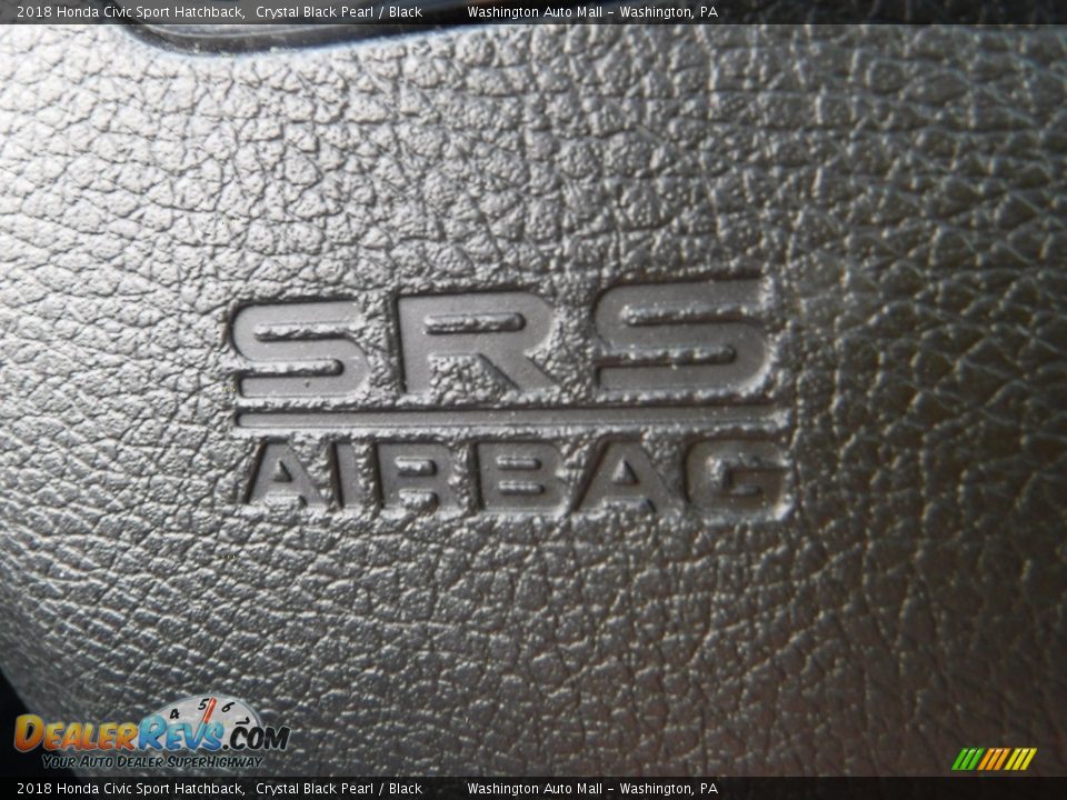 2018 Honda Civic Sport Hatchback Crystal Black Pearl / Black Photo #22
