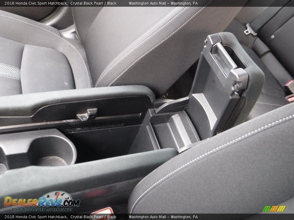 2018 Honda Civic Sport Hatchback Crystal Black Pearl / Black Photo #23