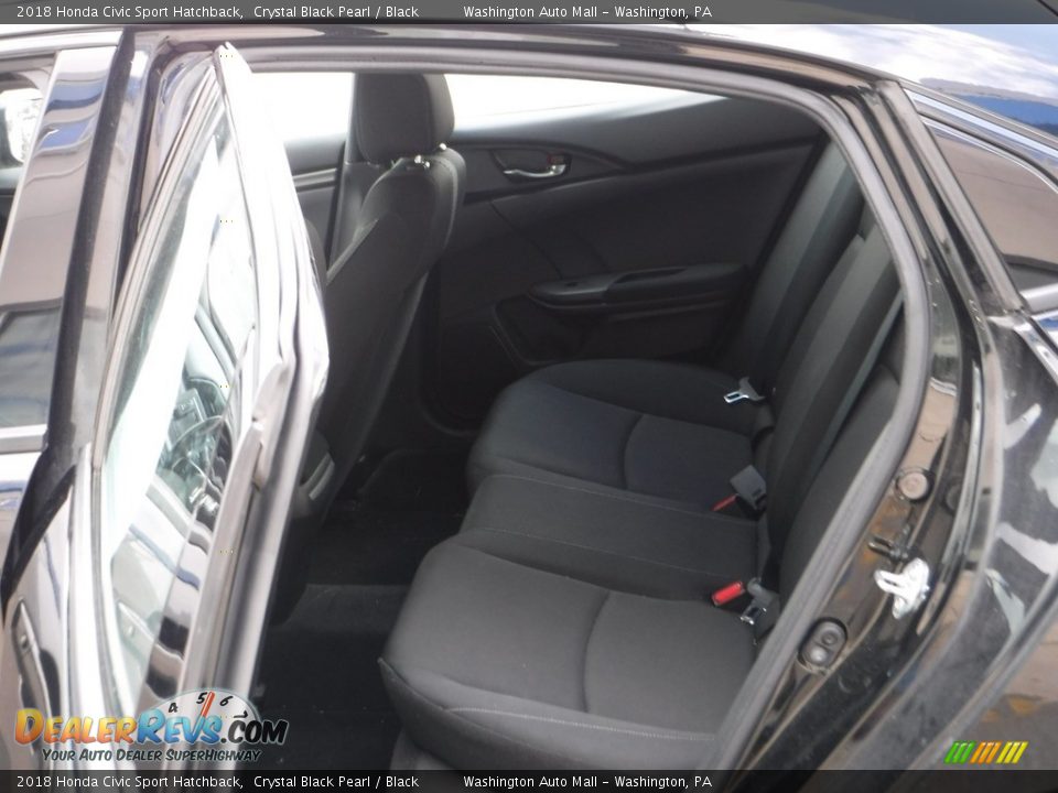 2018 Honda Civic Sport Hatchback Crystal Black Pearl / Black Photo #24