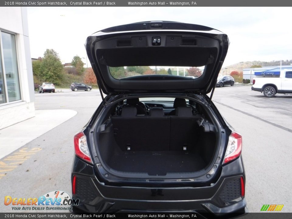 2018 Honda Civic Sport Hatchback Crystal Black Pearl / Black Photo #25