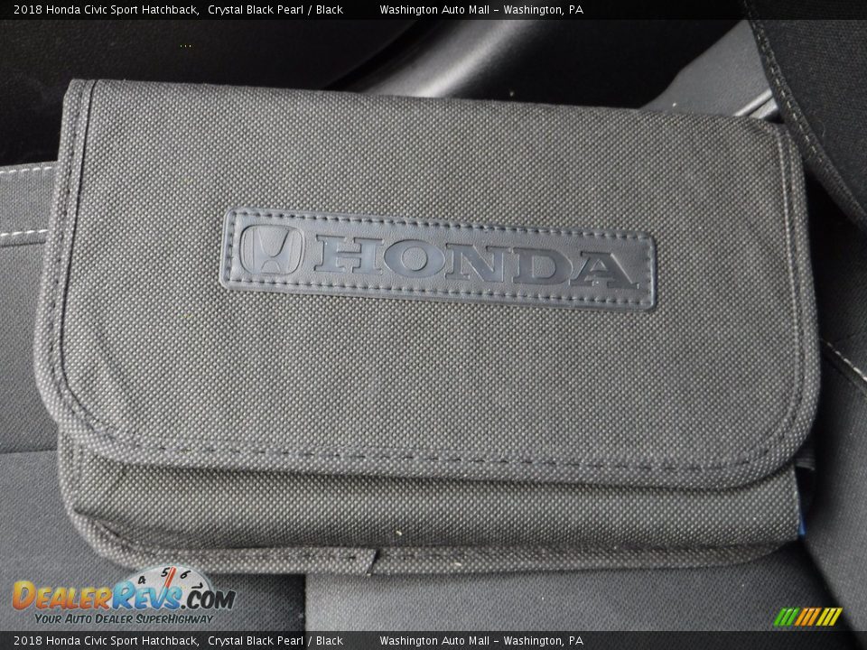 2018 Honda Civic Sport Hatchback Crystal Black Pearl / Black Photo #26