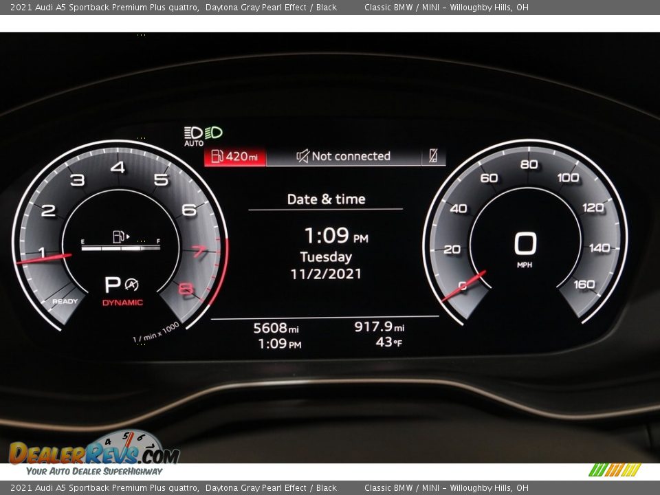 2021 Audi A5 Sportback Premium Plus quattro Gauges Photo #8