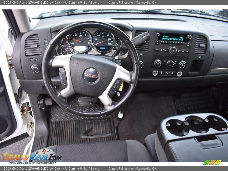 2009 GMC Sierra 2500HD SLE Crew Cab 4x4 Summit White / Ebony Photo #14