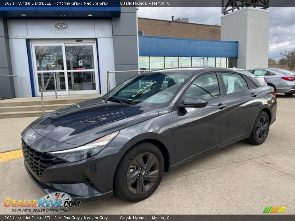 2021 Hyundai Elantra SEL Portofino Gray / Medium Gray Photo #1