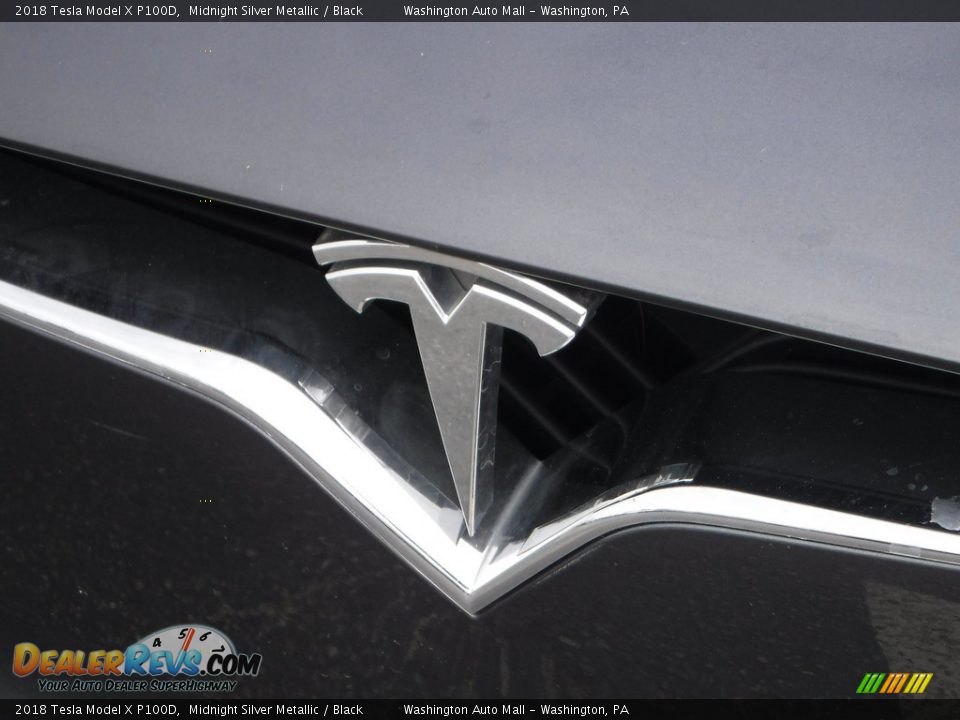 2018 Tesla Model X P100D Midnight Silver Metallic / Black Photo #6