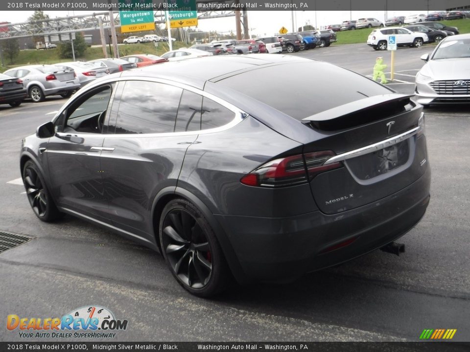 2018 Tesla Model X P100D Midnight Silver Metallic / Black Photo #9