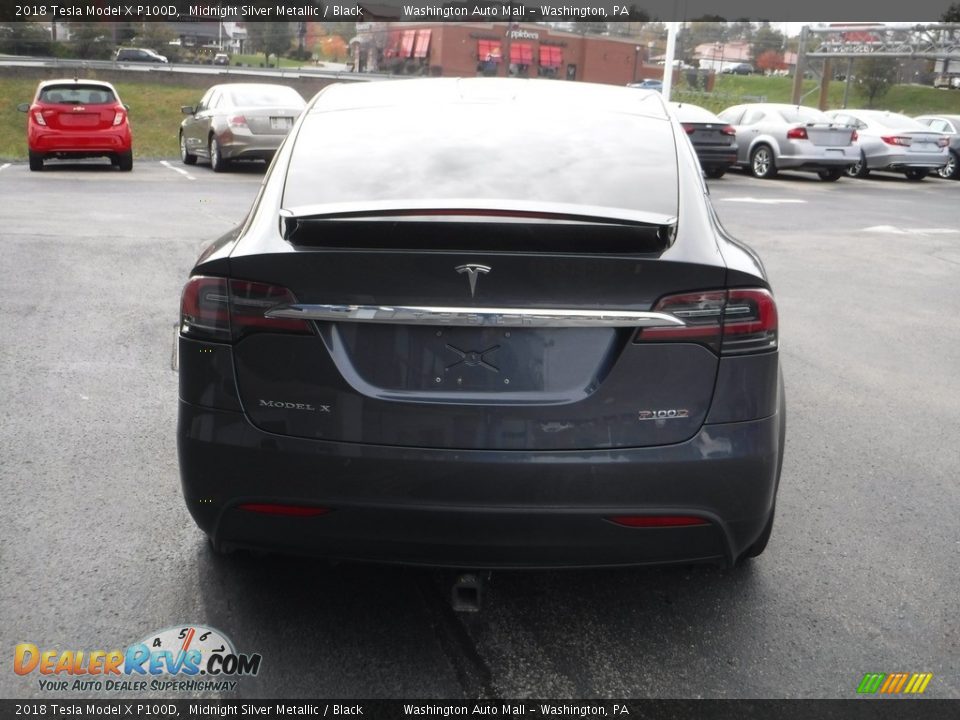 2018 Tesla Model X P100D Midnight Silver Metallic / Black Photo #10