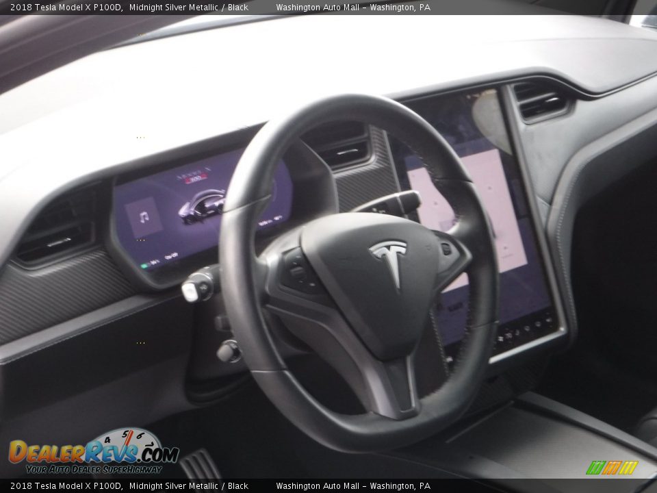 2018 Tesla Model X P100D Midnight Silver Metallic / Black Photo #16