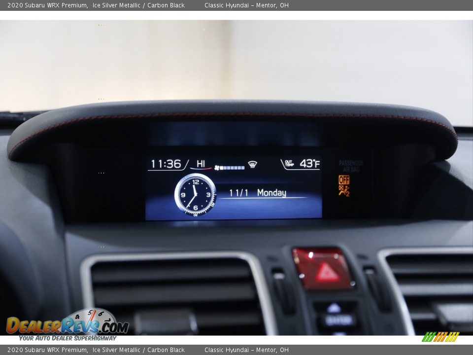 2020 Subaru WRX Premium Ice Silver Metallic / Carbon Black Photo #10