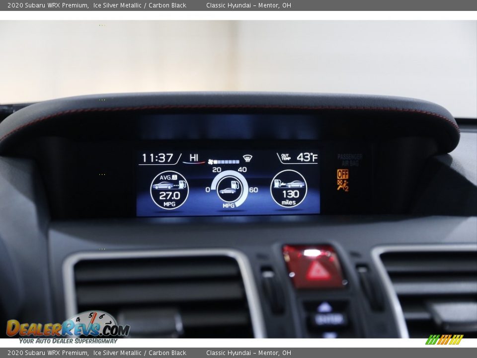 2020 Subaru WRX Premium Ice Silver Metallic / Carbon Black Photo #13