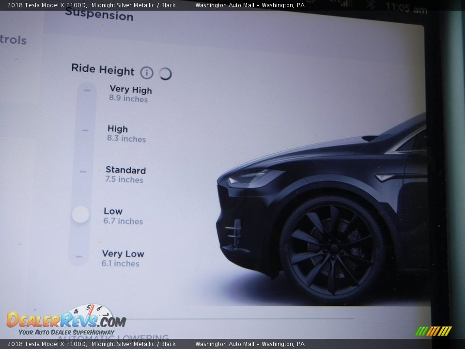 2018 Tesla Model X P100D Midnight Silver Metallic / Black Photo #26