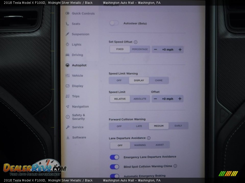 2018 Tesla Model X P100D Midnight Silver Metallic / Black Photo #28