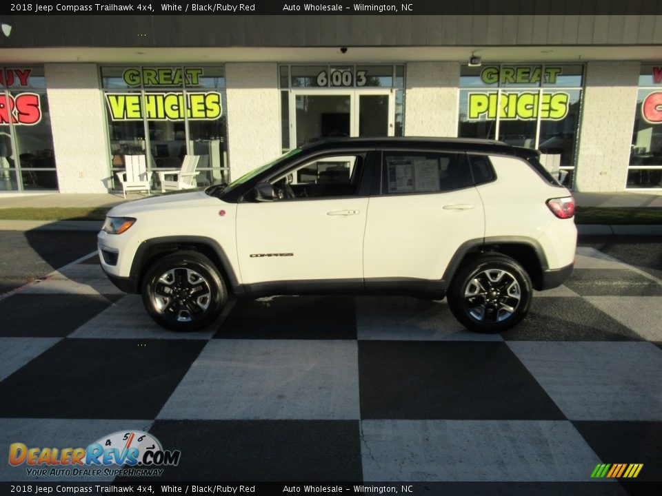 2018 Jeep Compass Trailhawk 4x4 White / Black/Ruby Red Photo #1