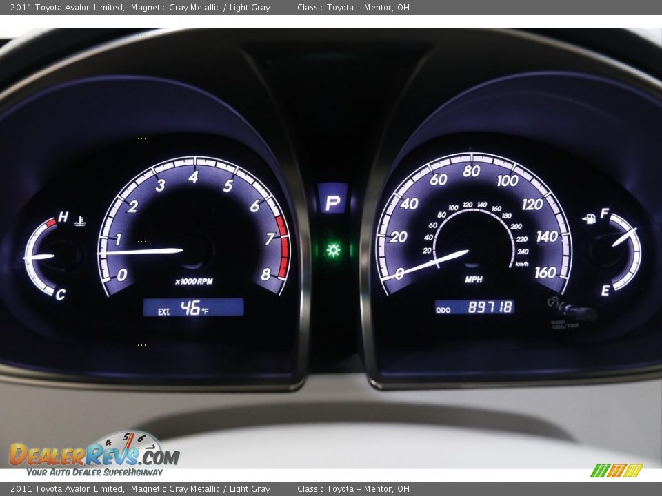 2011 Toyota Avalon Limited Magnetic Gray Metallic / Light Gray Photo #8