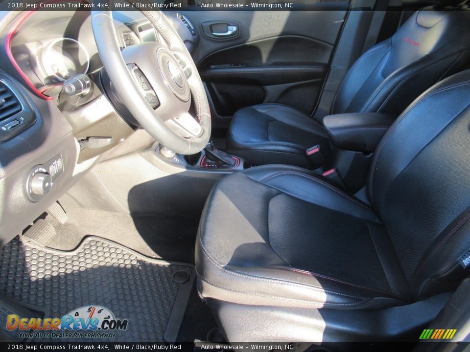 2018 Jeep Compass Trailhawk 4x4 White / Black/Ruby Red Photo #10