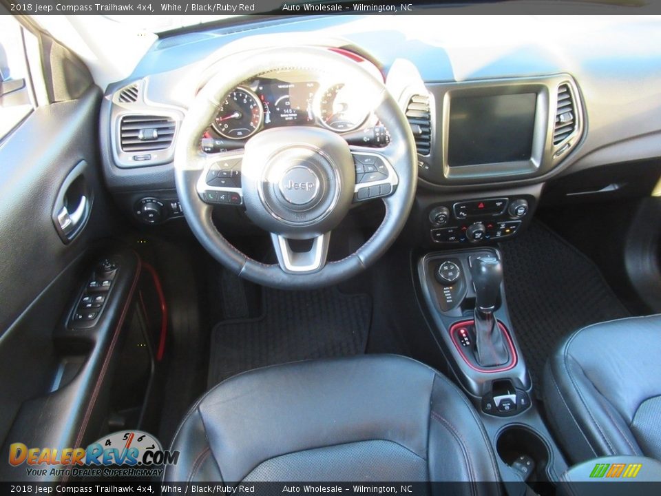 2018 Jeep Compass Trailhawk 4x4 White / Black/Ruby Red Photo #15