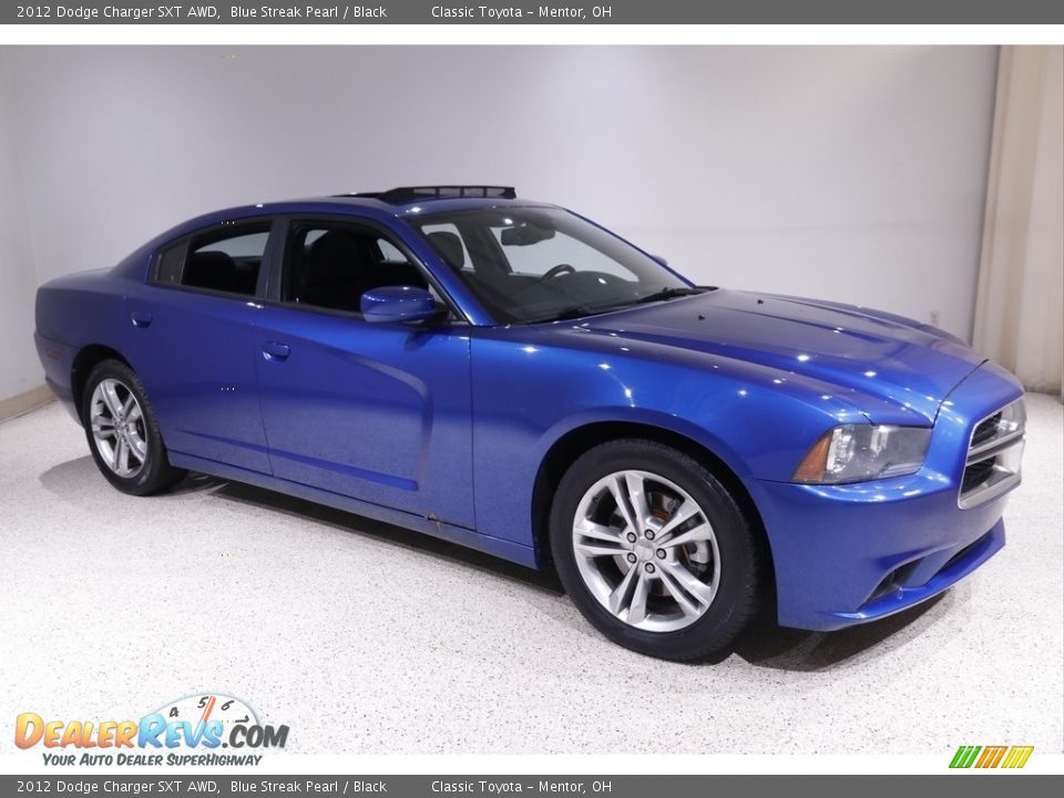 2012 Dodge Charger SXT AWD Blue Streak Pearl / Black Photo #1