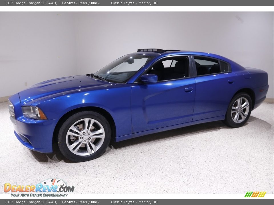 2012 Dodge Charger SXT AWD Blue Streak Pearl / Black Photo #3