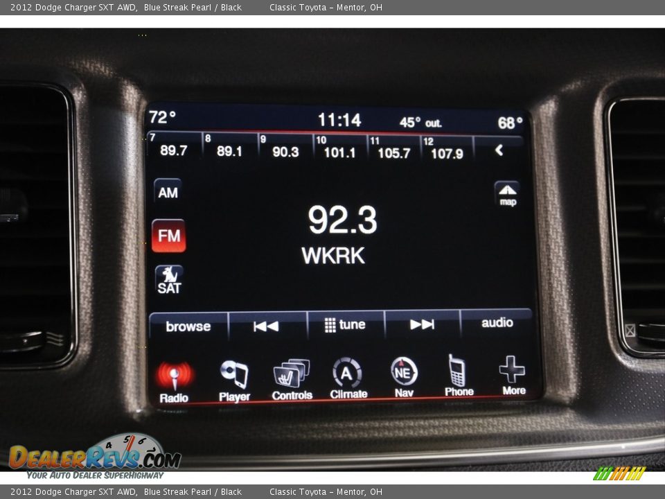 2012 Dodge Charger SXT AWD Blue Streak Pearl / Black Photo #10