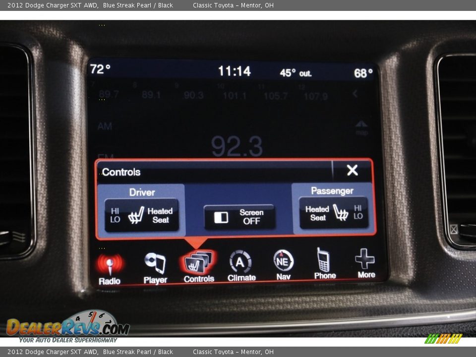 2012 Dodge Charger SXT AWD Blue Streak Pearl / Black Photo #11