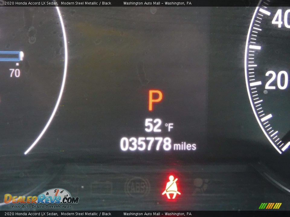 2020 Honda Accord LX Sedan Modern Steel Metallic / Black Photo #30
