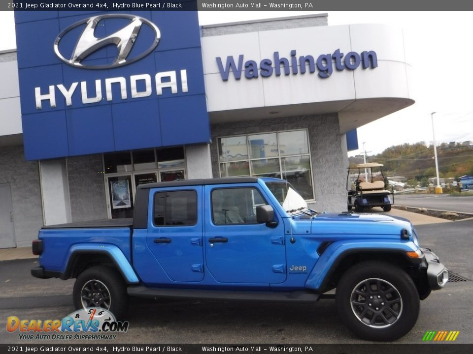 2021 Jeep Gladiator Overland 4x4 Hydro Blue Pearl / Black Photo #2