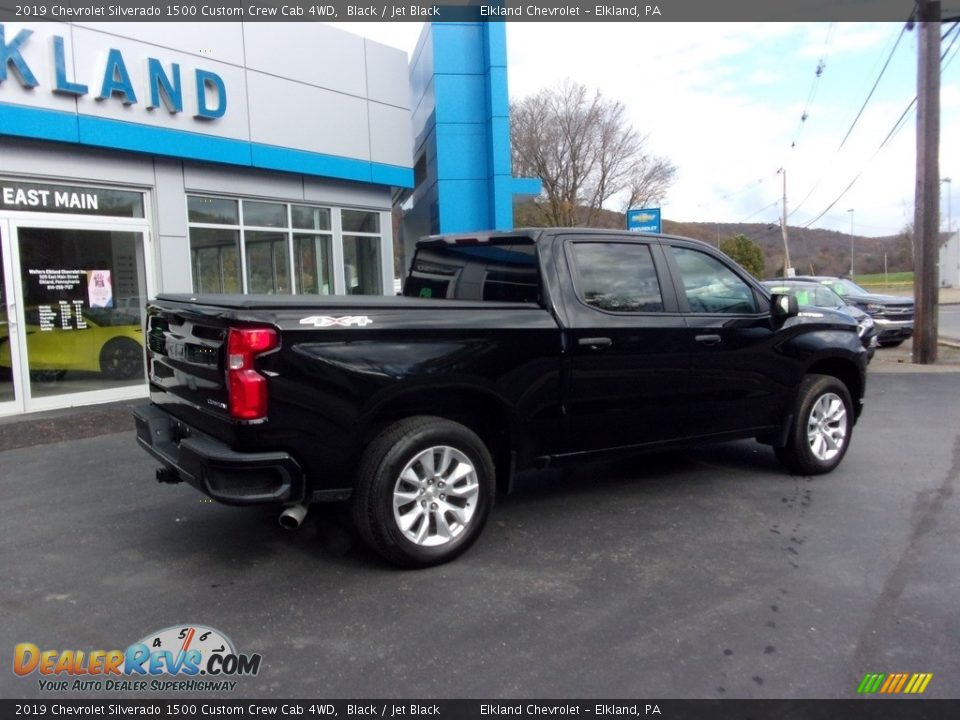 2019 Chevrolet Silverado 1500 Custom Crew Cab 4WD Black / Jet Black Photo #3