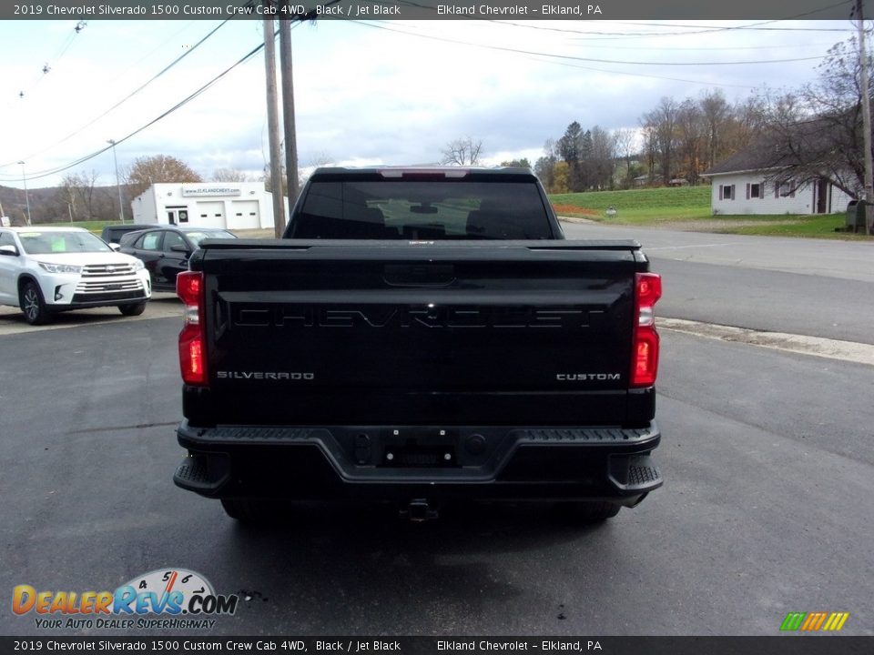 2019 Chevrolet Silverado 1500 Custom Crew Cab 4WD Black / Jet Black Photo #4