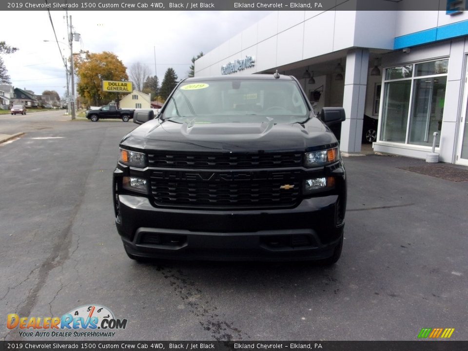 2019 Chevrolet Silverado 1500 Custom Crew Cab 4WD Black / Jet Black Photo #8