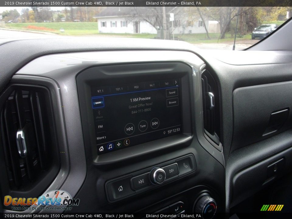 2019 Chevrolet Silverado 1500 Custom Crew Cab 4WD Black / Jet Black Photo #26