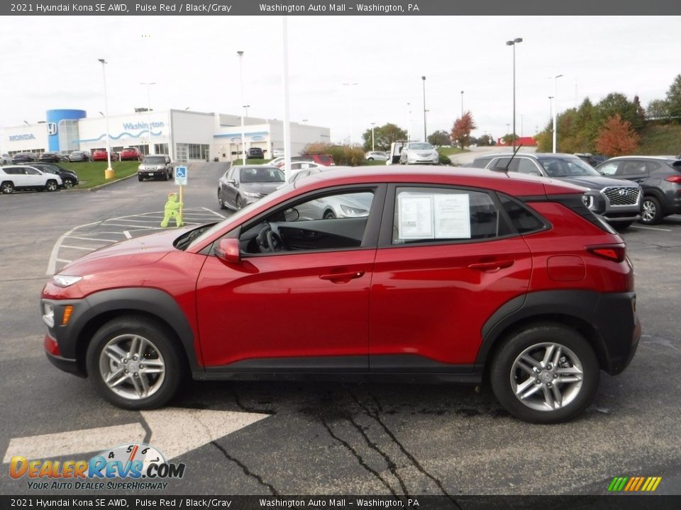 2021 Hyundai Kona SE AWD Pulse Red / Black/Gray Photo #6