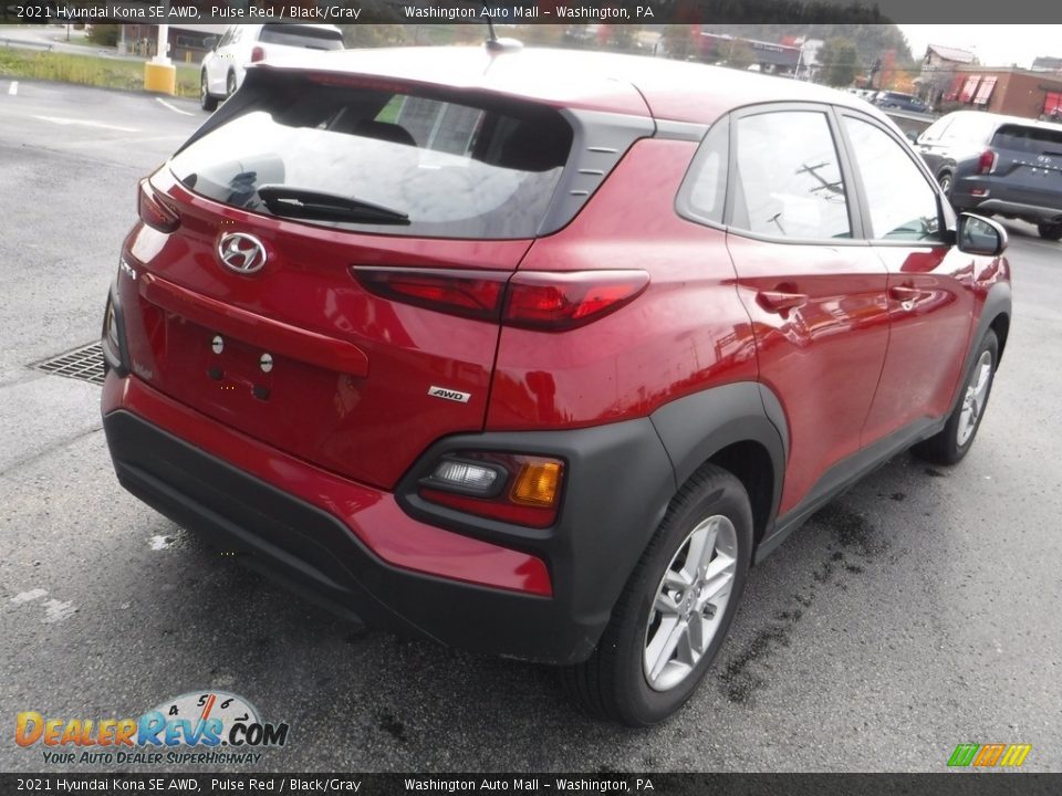 2021 Hyundai Kona SE AWD Pulse Red / Black/Gray Photo #7