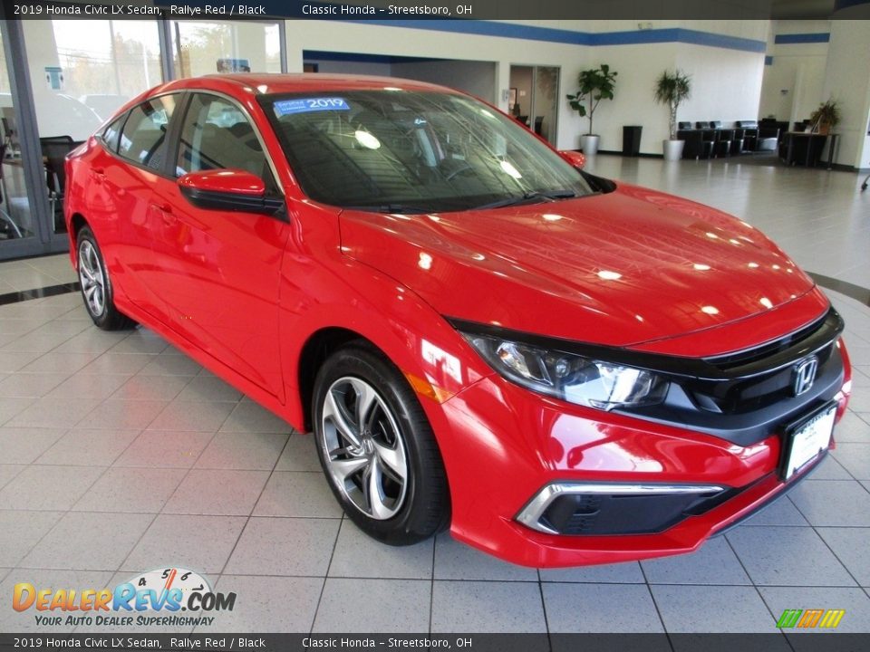 2019 Honda Civic LX Sedan Rallye Red / Black Photo #3