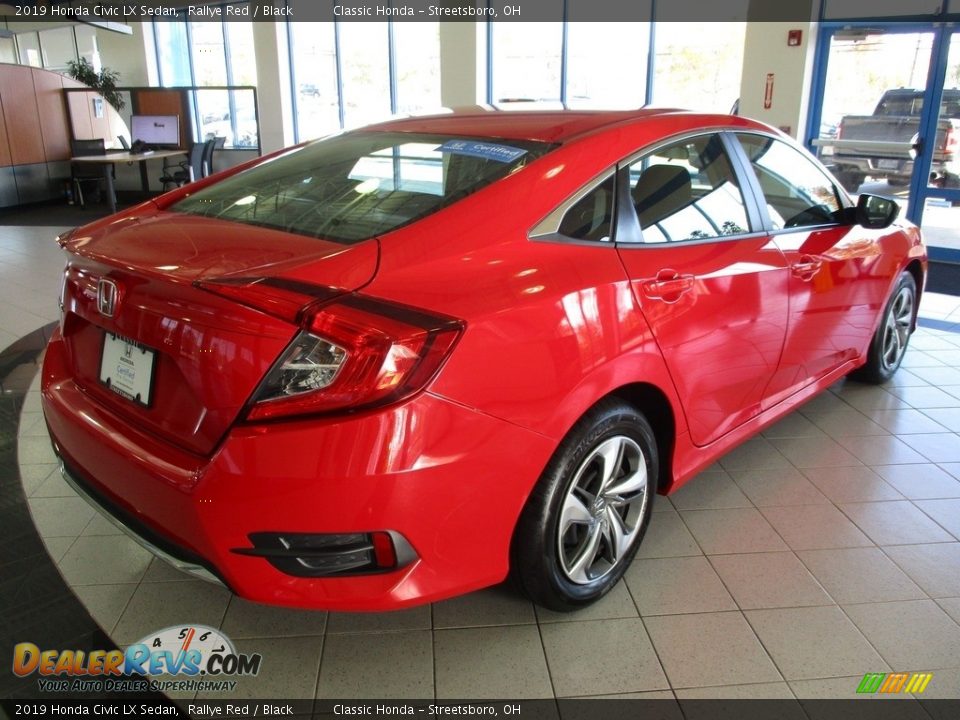 2019 Honda Civic LX Sedan Rallye Red / Black Photo #7