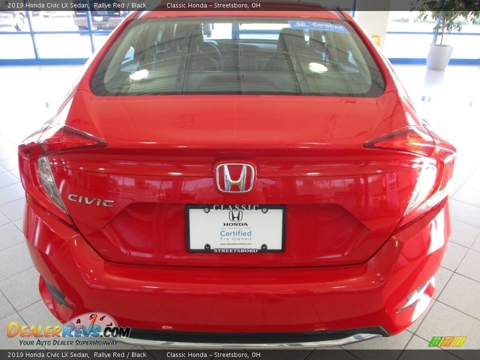 2019 Honda Civic LX Sedan Rallye Red / Black Photo #8