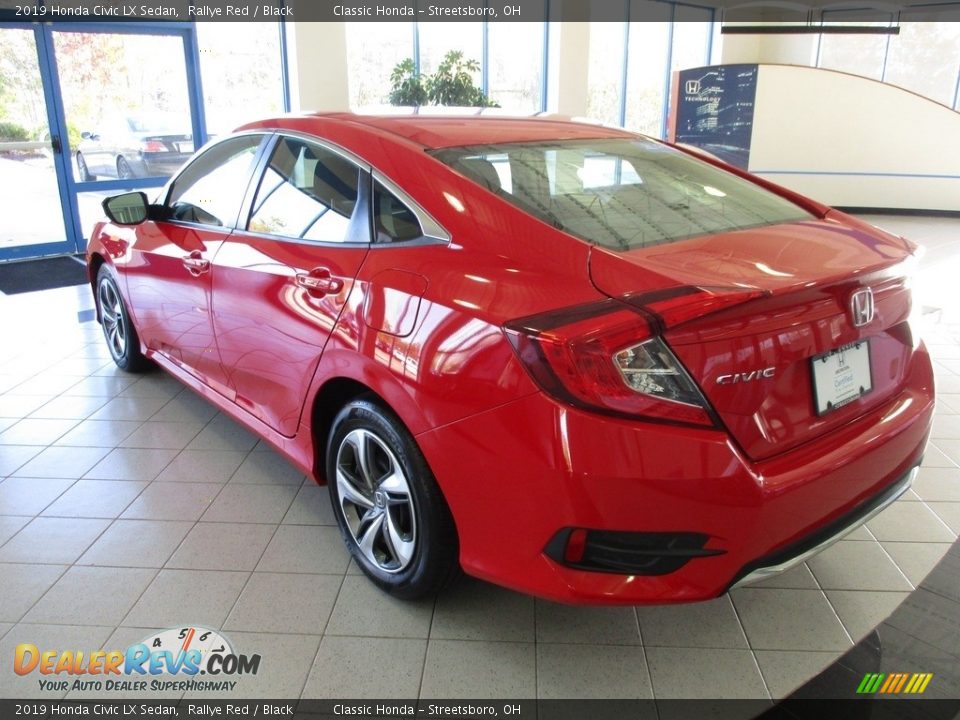 2019 Honda Civic LX Sedan Rallye Red / Black Photo #9