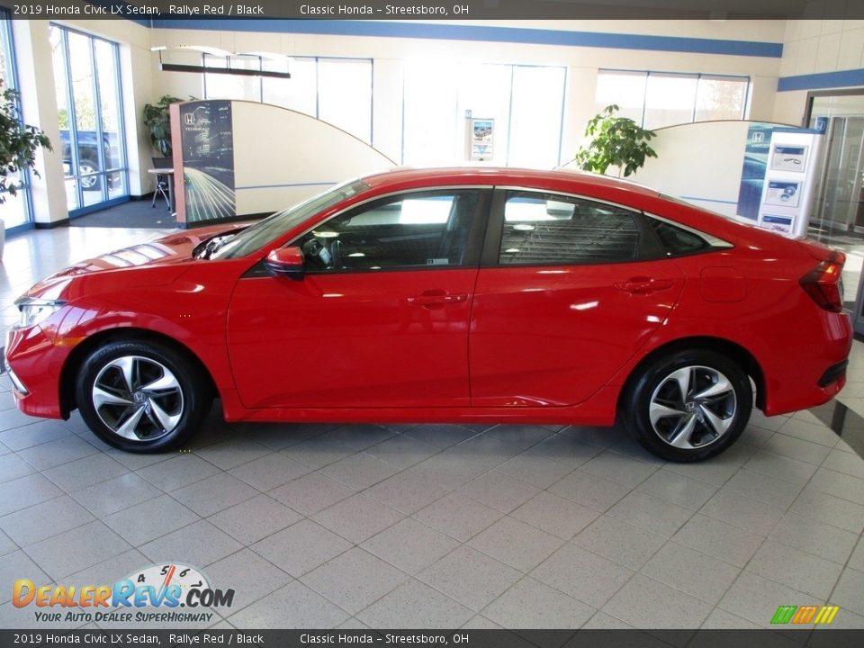 2019 Honda Civic LX Sedan Rallye Red / Black Photo #10