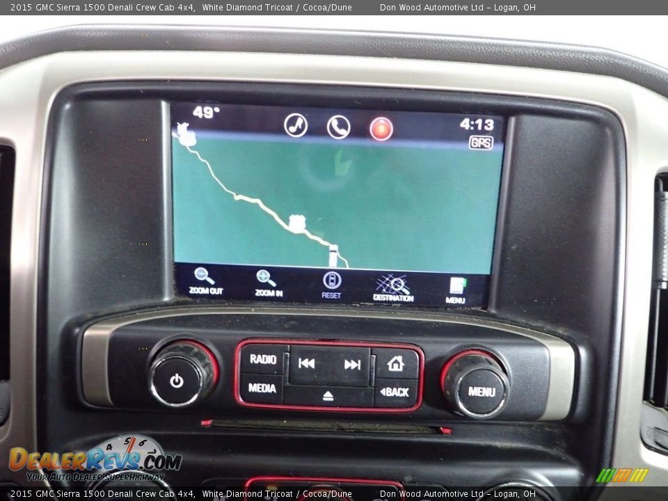 2015 GMC Sierra 1500 Denali Crew Cab 4x4 White Diamond Tricoat / Cocoa/Dune Photo #2