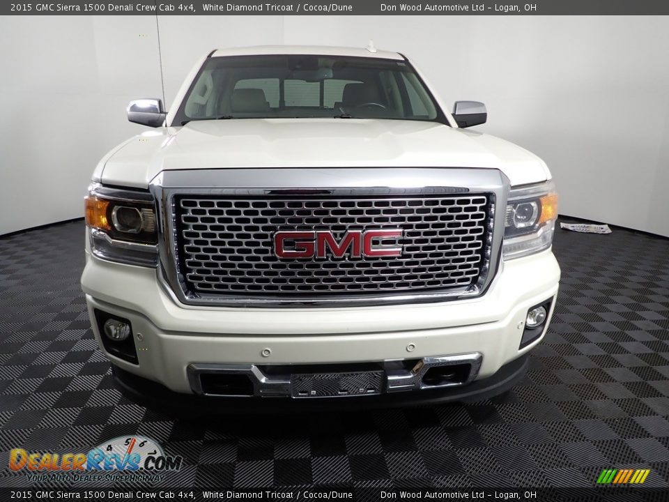 2015 GMC Sierra 1500 Denali Crew Cab 4x4 White Diamond Tricoat / Cocoa/Dune Photo #9