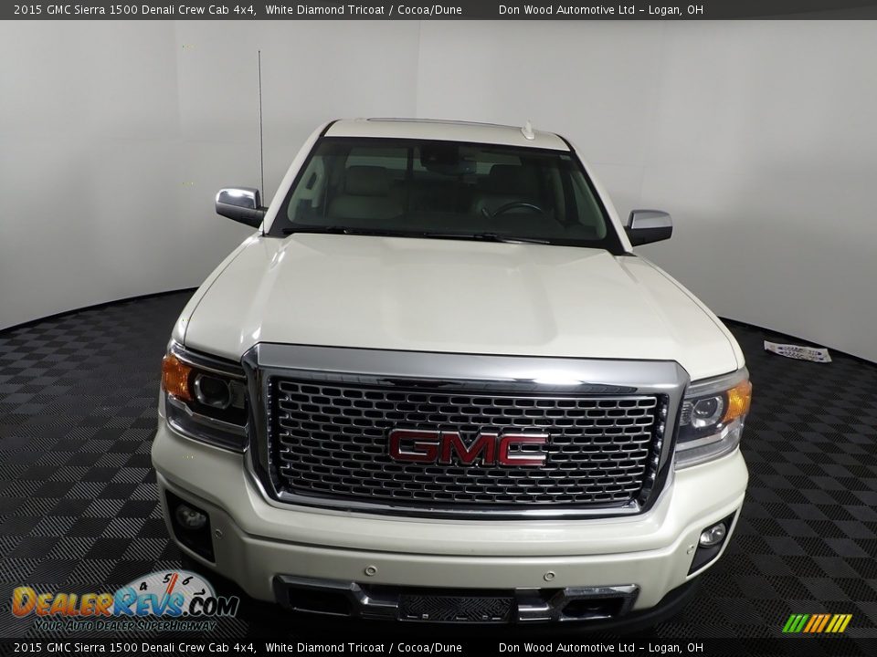 2015 GMC Sierra 1500 Denali Crew Cab 4x4 White Diamond Tricoat / Cocoa/Dune Photo #10