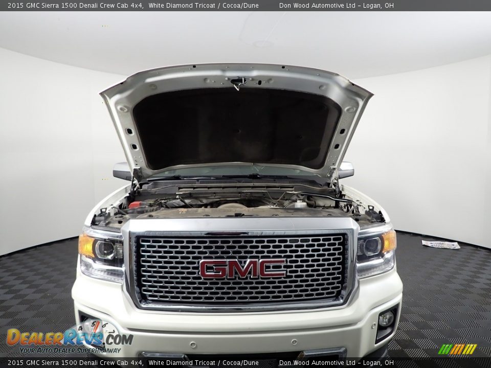 2015 GMC Sierra 1500 Denali Crew Cab 4x4 White Diamond Tricoat / Cocoa/Dune Photo #11