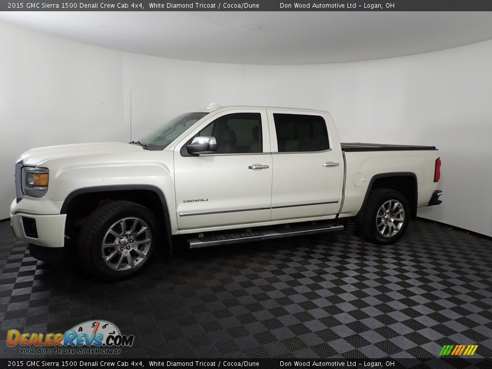 2015 GMC Sierra 1500 Denali Crew Cab 4x4 White Diamond Tricoat / Cocoa/Dune Photo #12