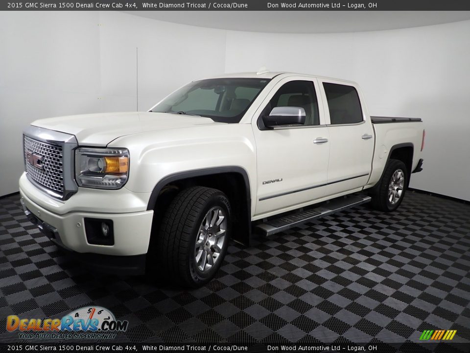 2015 GMC Sierra 1500 Denali Crew Cab 4x4 White Diamond Tricoat / Cocoa/Dune Photo #13