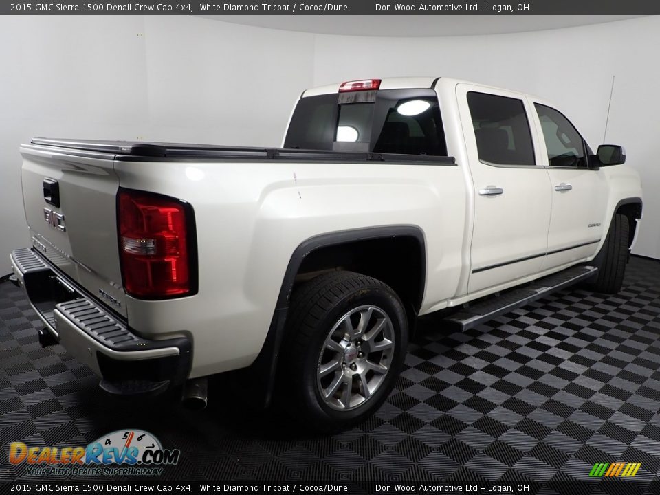 2015 GMC Sierra 1500 Denali Crew Cab 4x4 White Diamond Tricoat / Cocoa/Dune Photo #15