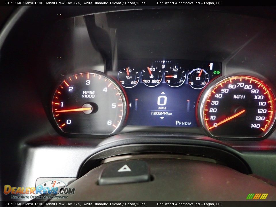2015 GMC Sierra 1500 Denali Crew Cab 4x4 White Diamond Tricoat / Cocoa/Dune Photo #27