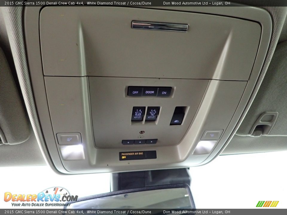 2015 GMC Sierra 1500 Denali Crew Cab 4x4 White Diamond Tricoat / Cocoa/Dune Photo #28